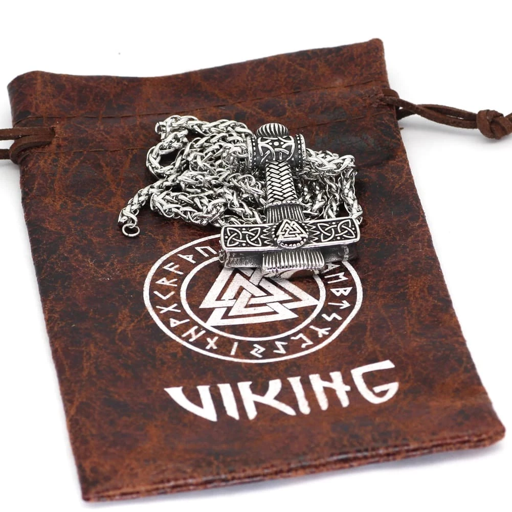 Pendentif Marteau Valknut En Acier 7 Pendentif Marteau Valknut En Acier – Image 5