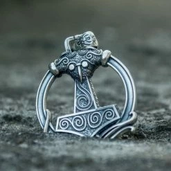 Collier Marteau De Thor En Argent -vêtements Soldes Magasin collier marteau thor argent 925