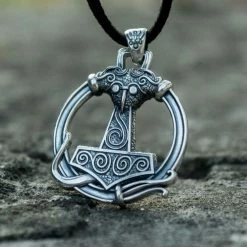 Collier Marteau De Thor En Argent -vêtements Soldes Magasin collier marteau thor argent sterling
