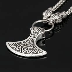 Collier Viking Tête De Hache 6 Collier Viking Tête De Hache -vêtements Soldes Magasin collier pendentif hache scandinave