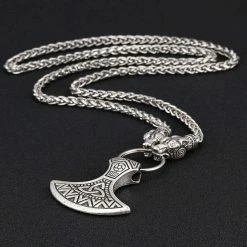 Collier Viking Tête De Hache 7 Collier Viking Tête De Hache -vêtements Soldes Magasin collier pendentif hache viking