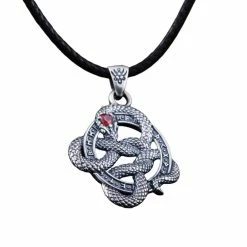 Collier Serpent De Midgard En Argent