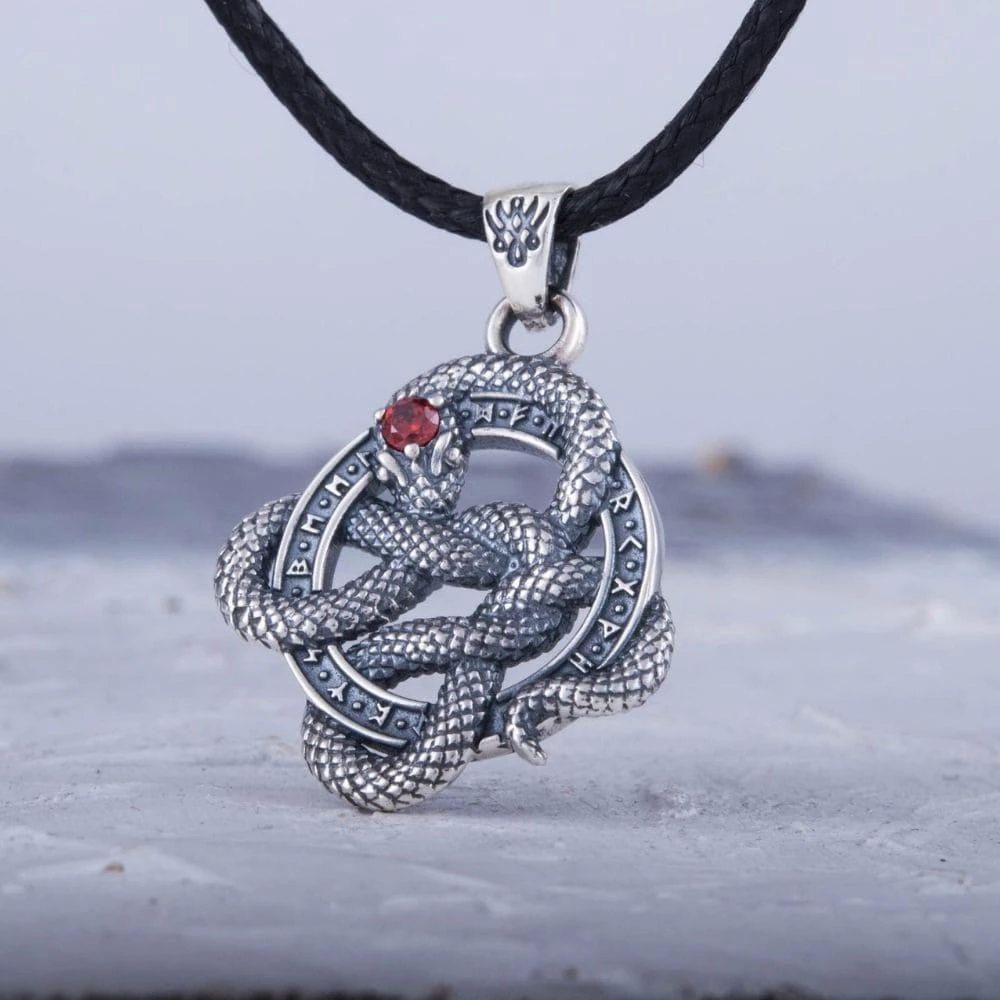 Collier Serpent De Midgard En Argent 6 Collier Serpent De Midgard En Argent – Image 4