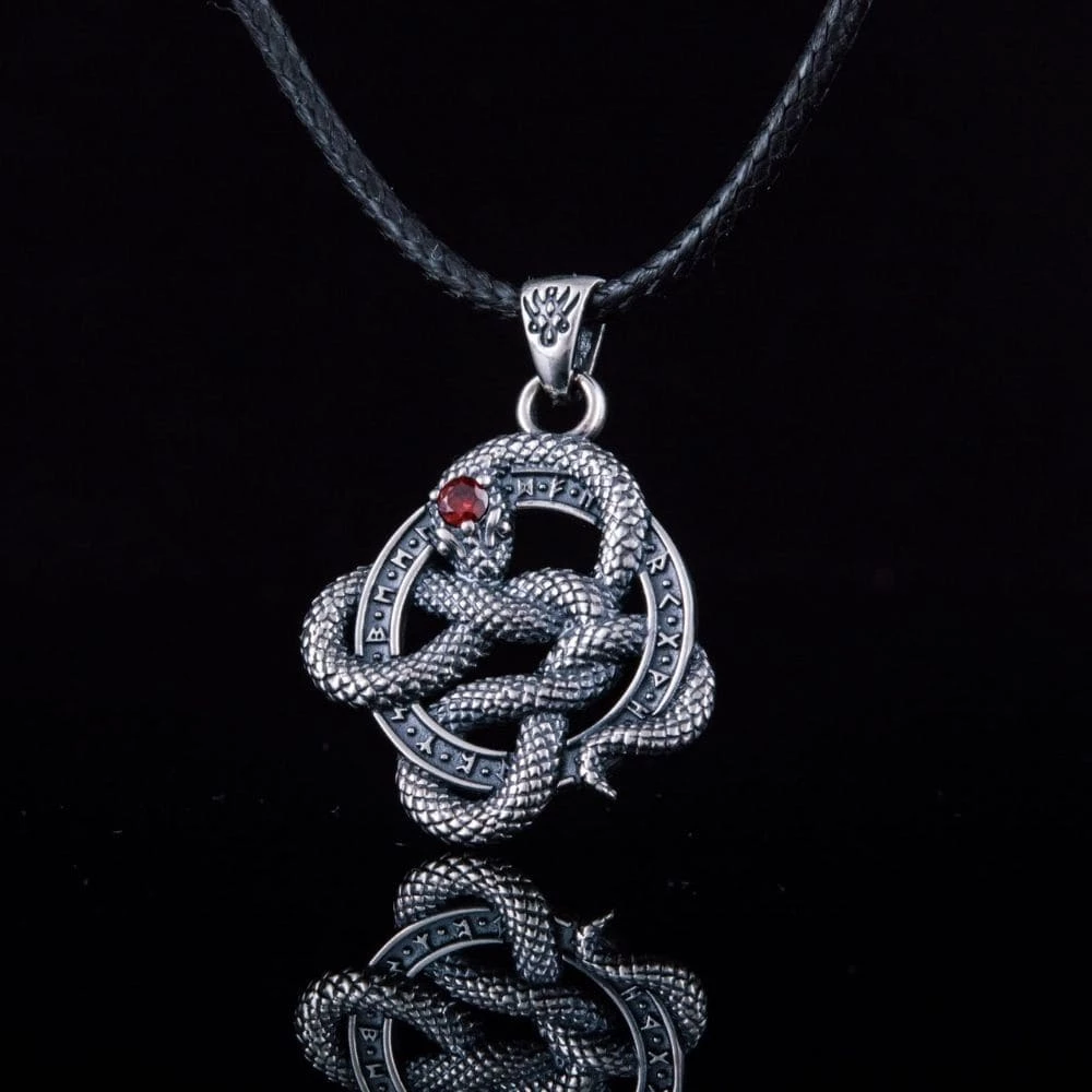 Collier Serpent De Midgard En Argent 7 Collier Serpent De Midgard En Argent – Image 5