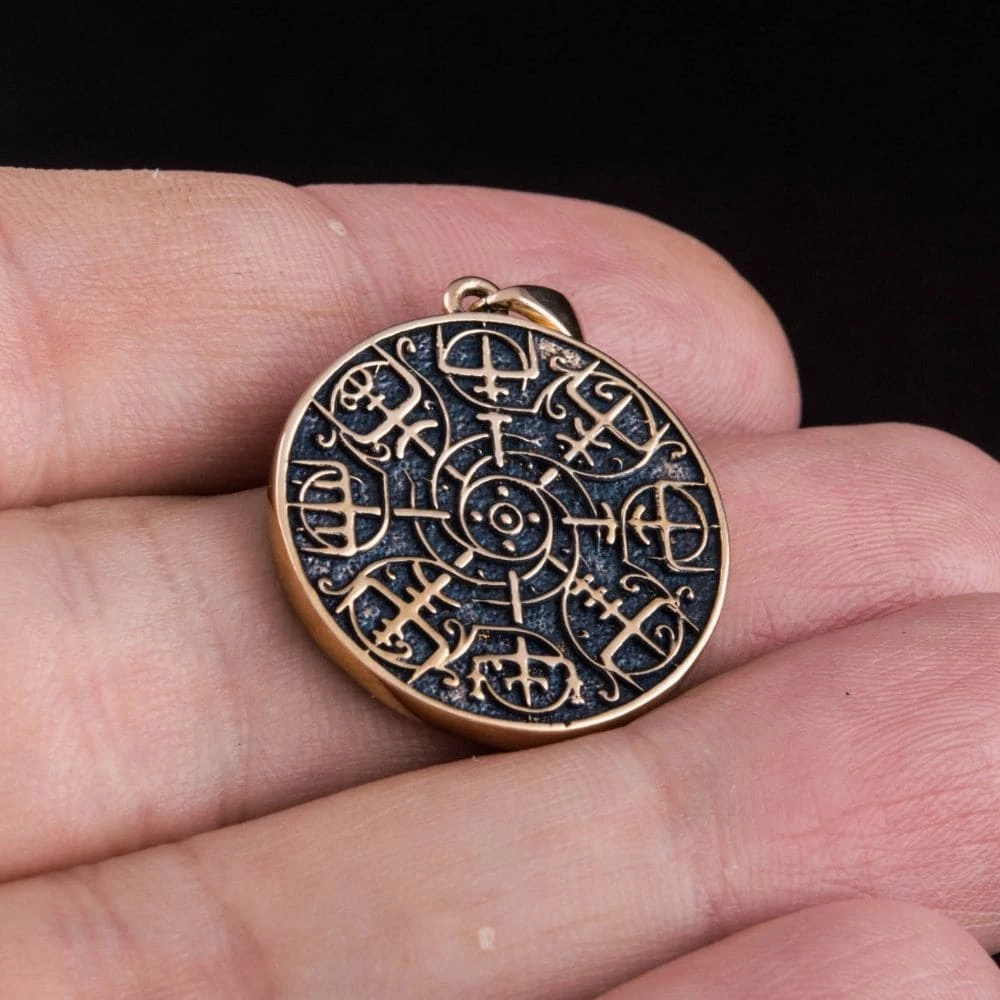 Pendentif Vegvisir Nordique En Bronze 7 Pendentif Vegvisir Nordique En Bronze – Image 5