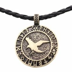 Collier Viking Corbeau Runique 7 Collier Viking Corbeau Runique -vêtements Soldes Magasin collier viking corbeau rune