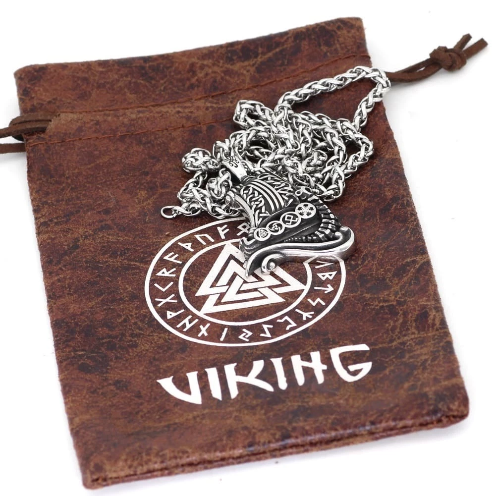 Collier Drakkar Viking En Acier 5 Collier Drakkar Viking En Acier – Image 3