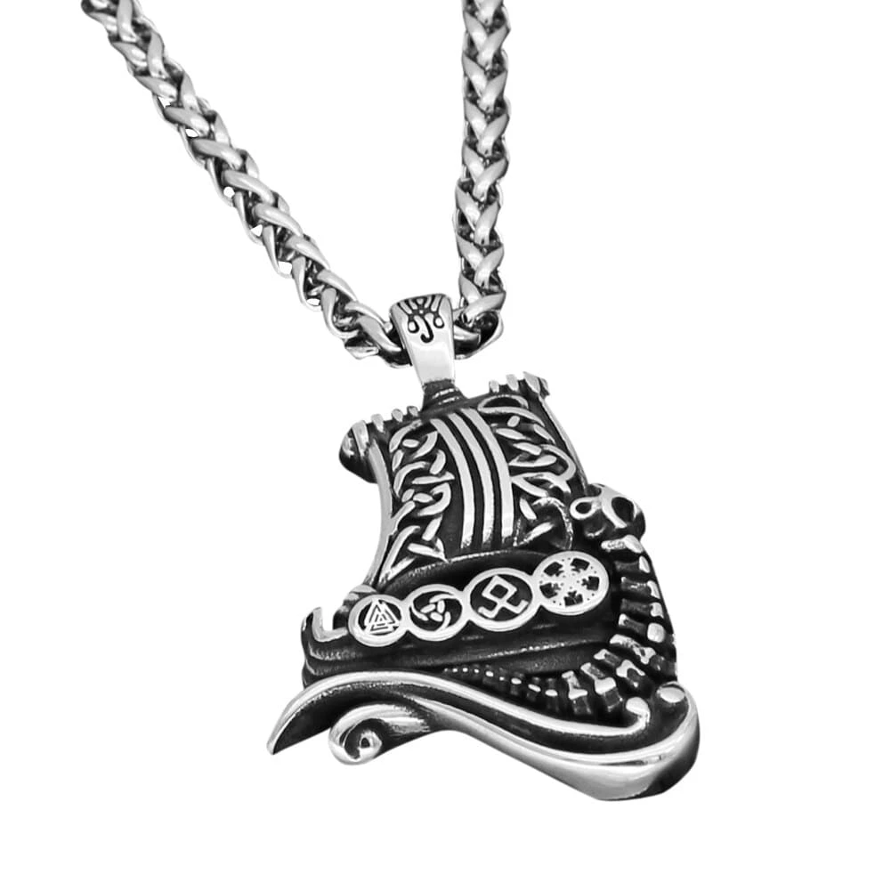 Collier Drakkar Viking En Acier 3 Collier Drakkar Viking En Acier