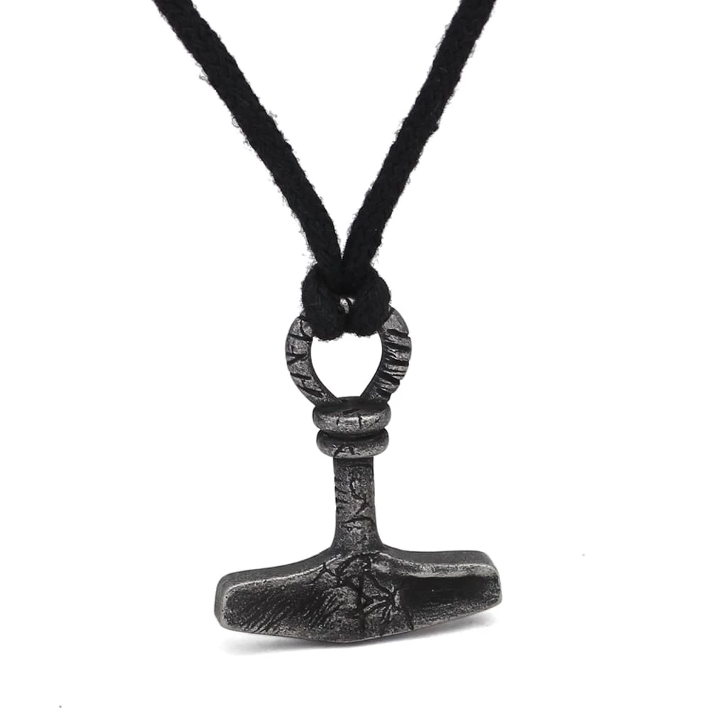 Collier Viking Marteau De Thor En Acier 3 Collier Viking Marteau De Thor En Acier