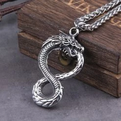 Collier Dragon Symbole Infini 13 Collier Dragon Symbole Infini -vêtements Soldes Magasin collier viking symbole infini