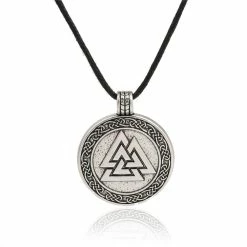 Collier Viking Valknut 8 Collier Viking Valknut -vêtements Soldes Magasin collier viking valknut argente