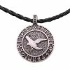 Collier Viking Corbeau Runique 1 Collier Viking Corbeau Runique -vêtements Soldes Magasin collier vikings corbeau runes