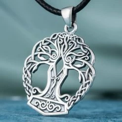 Collier Yggdrasil En Argent -vêtements Soldes Magasin collier yggdrasil argent 925
