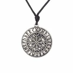 Médaillon Viking Aegishjalmur 9 Médaillon Viking Aegishjalmur -vêtements Soldes Magasin medaillon aegishjalmur runique