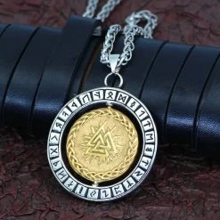 Médaillon Dieu Odin -vêtements Soldes Magasin medaillon viking dore