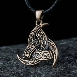 Collier Cornes D'Odin En Bronze 8 Collier Cornes D'Odin En Bronze -vêtements Soldes Magasin pendentif en bronze cornes de odin