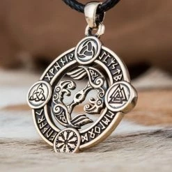 Pendentif Hugin Et Munin En Bronze 9 Pendentif Hugin Et Munin En Bronze -vêtements Soldes Magasin pendentif en bronze hugin et munin