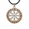 Pendentif Vegivisir En Bronze Avec Runes Nordiques 1 Pendentif Vegivisir En Bronze Avec Runes Nordiques -vêtements Soldes Magasin pendentif en bronze vegvisir runes nordiques