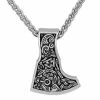 Pendentif Tête De Hache Symbole Valknut 2 Pendentif Tête De Hache Symbole Valknut -vêtements Soldes Magasin pendentif hache viking valknut