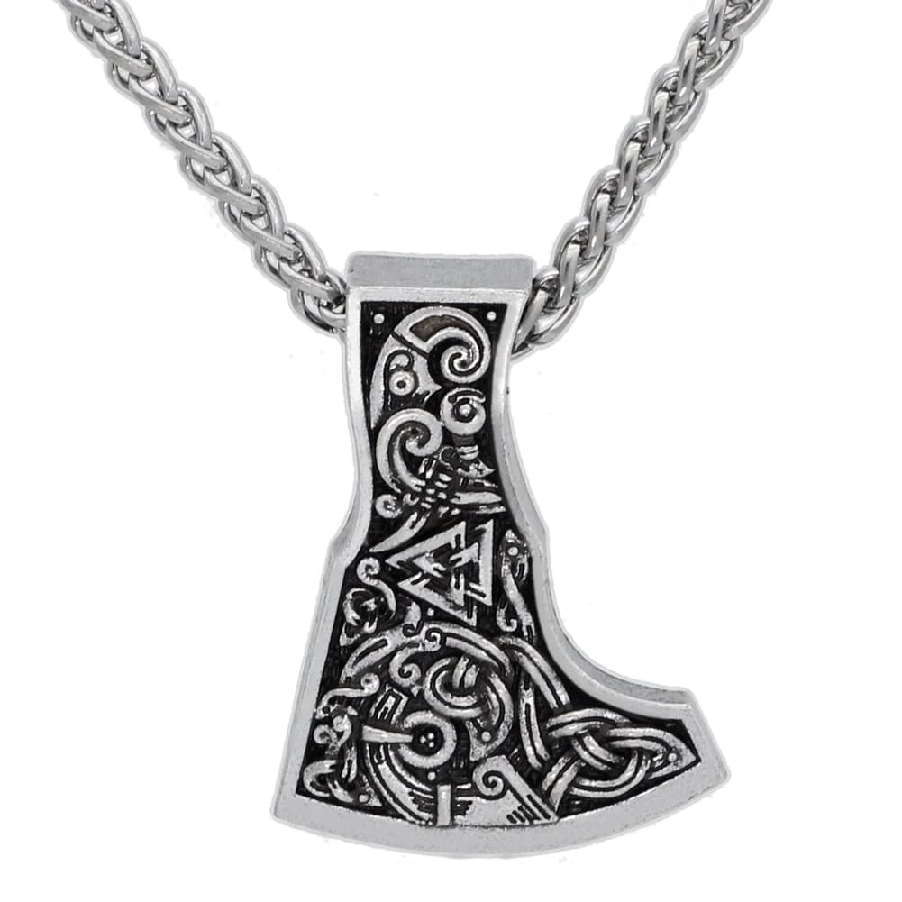Pendentif Tête De Hache Symbole Valknut 3 Pendentif Tête De Hache Symbole Valknut