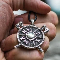 Collier Bouclier Hail Odin En Argent Massif 11 Collier Bouclier Hail Odin En Argent Massif -vêtements Soldes Magasin pendentif heil odin