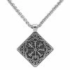 Pendentif Boussole Vegvisir En Acier 1 Pendentif Boussole Vegvisir En Acier -vêtements Soldes Magasin pendentif homme boussole vegvisir
