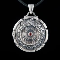 Collier Dragon Ouroboros En Argent 10 Collier Dragon Ouroboros En Argent -vêtements Soldes Magasin pendentif homme dragon argent ouroboros