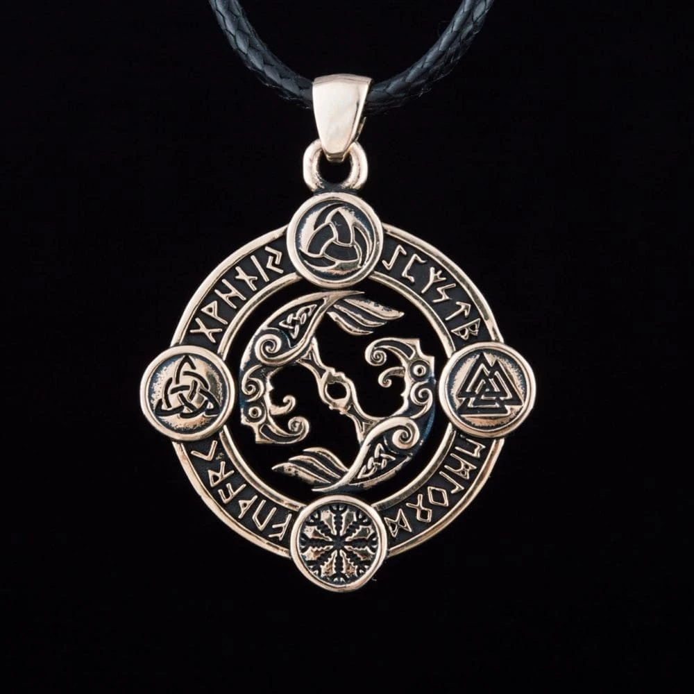Pendentif Hugin Et Munin En Bronze 5 Pendentif Hugin Et Munin En Bronze – Image 3