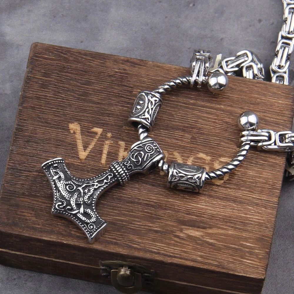 Pendentif Marteau Mjölnir En Acier 7 Pendentif Marteau Mjölnir En Acier – Image 5