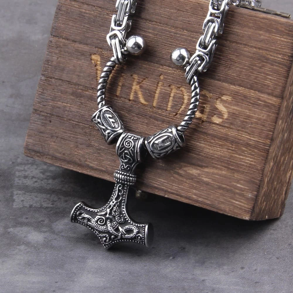 Pendentif Marteau Mjölnir En Acier 8 Pendentif Marteau Mjölnir En Acier – Image 6
