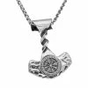 Pendentif Mjölnir Vegvisir 1 Pendentif Mjölnir Vegvisir -vêtements Soldes Magasin pendentif mjolnir