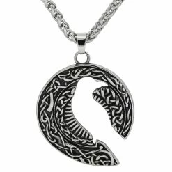 Pendentif Silhouette De Corbeau Viking