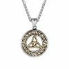 Pendentif Triquetra En Acier 1 Pendentif Triquetra En Acier -vêtements Soldes Magasin pendentif triquetra acier