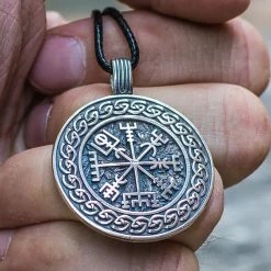 Pendentif Vegvisir En Argent 13 Pendentif Vegvisir En Argent -vêtements Soldes Magasin pendentif vegvisir argent fait main