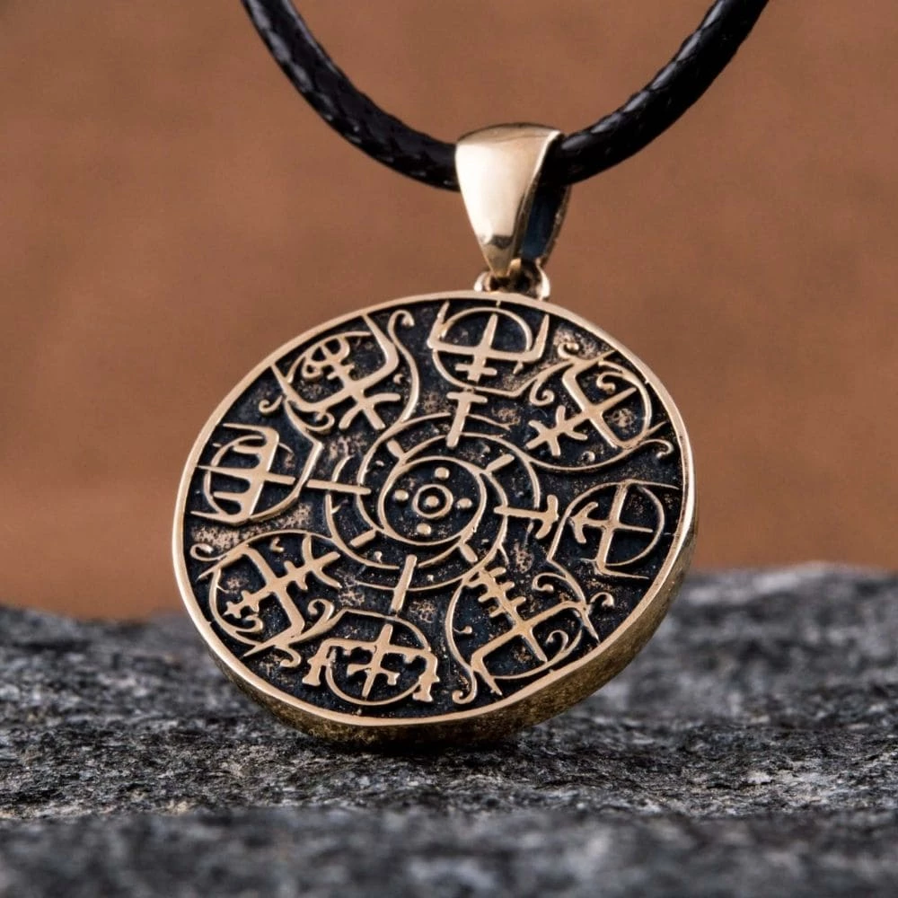 Pendentif Vegvisir Nordique En Bronze 4 Pendentif Vegvisir Nordique En Bronze – Image 2