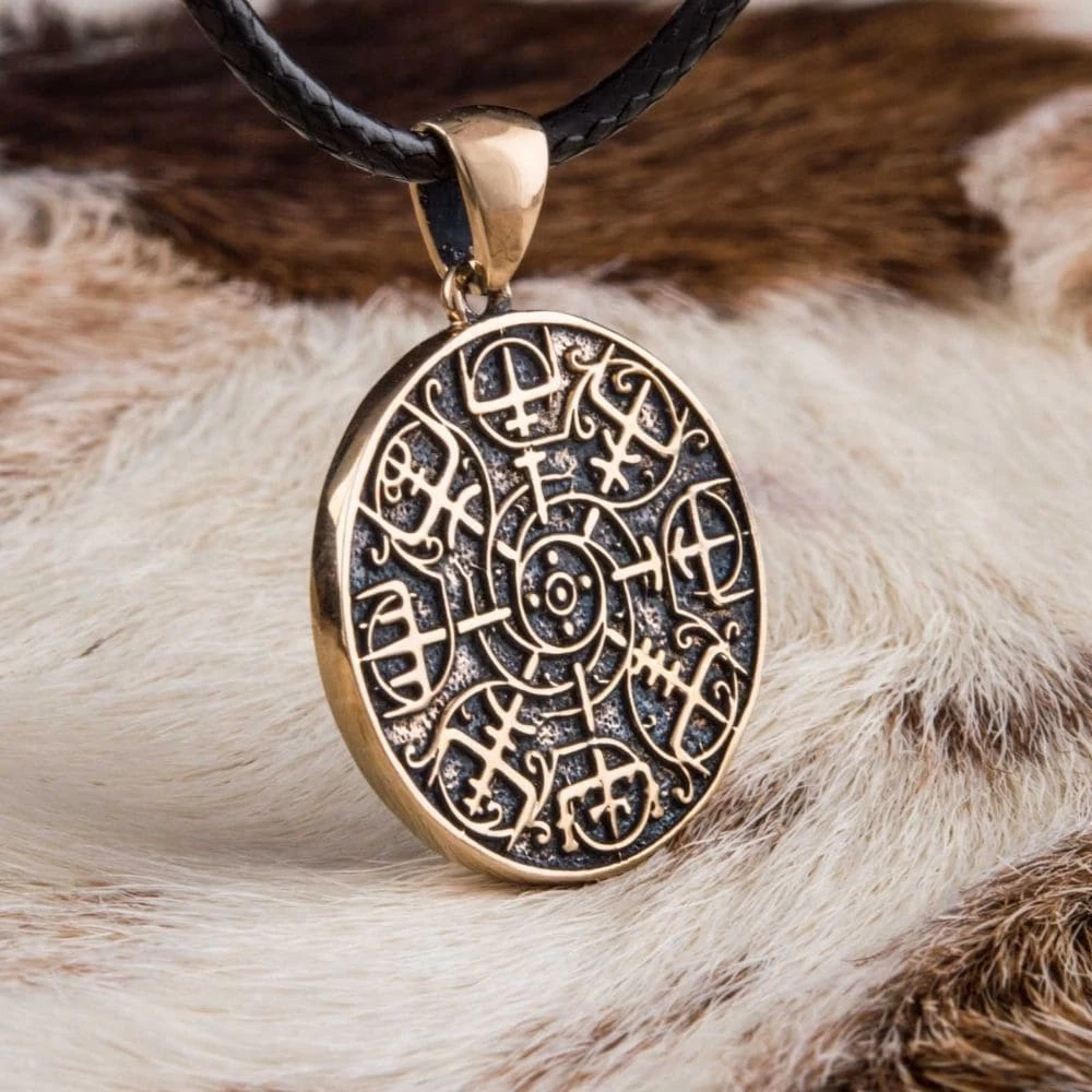 Pendentif Vegvisir Nordique En Bronze 5 Pendentif Vegvisir Nordique En Bronze – Image 3