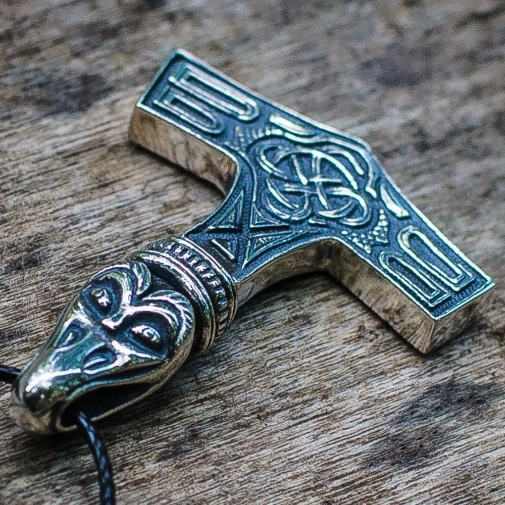 Pendentif Marteau De Thor Ancien En Argent Massif 5 Pendentif Marteau De Thor Ancien En Argent Massif – Image 3