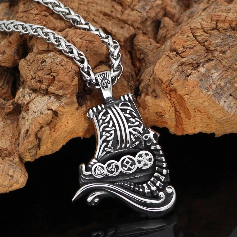 Collier Drakkar Viking En Acier 4 Collier Drakkar Viking En Acier – Image 2