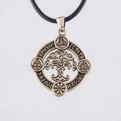 Pendentif Arbre Yggdrasil En Bronze 9 Pendentif Arbre Yggdrasil En Bronze -vêtements Soldes Magasin pendentif viking en bronze arbre yggdrasil