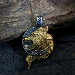 Collier Loup Hati 12 Collier Loup Hati -vêtements Soldes Magasin pendentif viking hati
