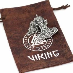Pendentif Mjölnir Nordique -vêtements Soldes Magasin pendentif viking nordique acier