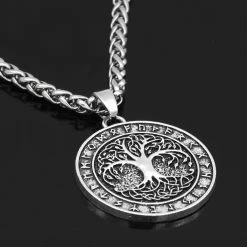 Pendentif Viking Yggdrasil 9 Pendentif Viking Yggdrasil -vêtements Soldes Magasin pendentif viking yggdrasil en acier