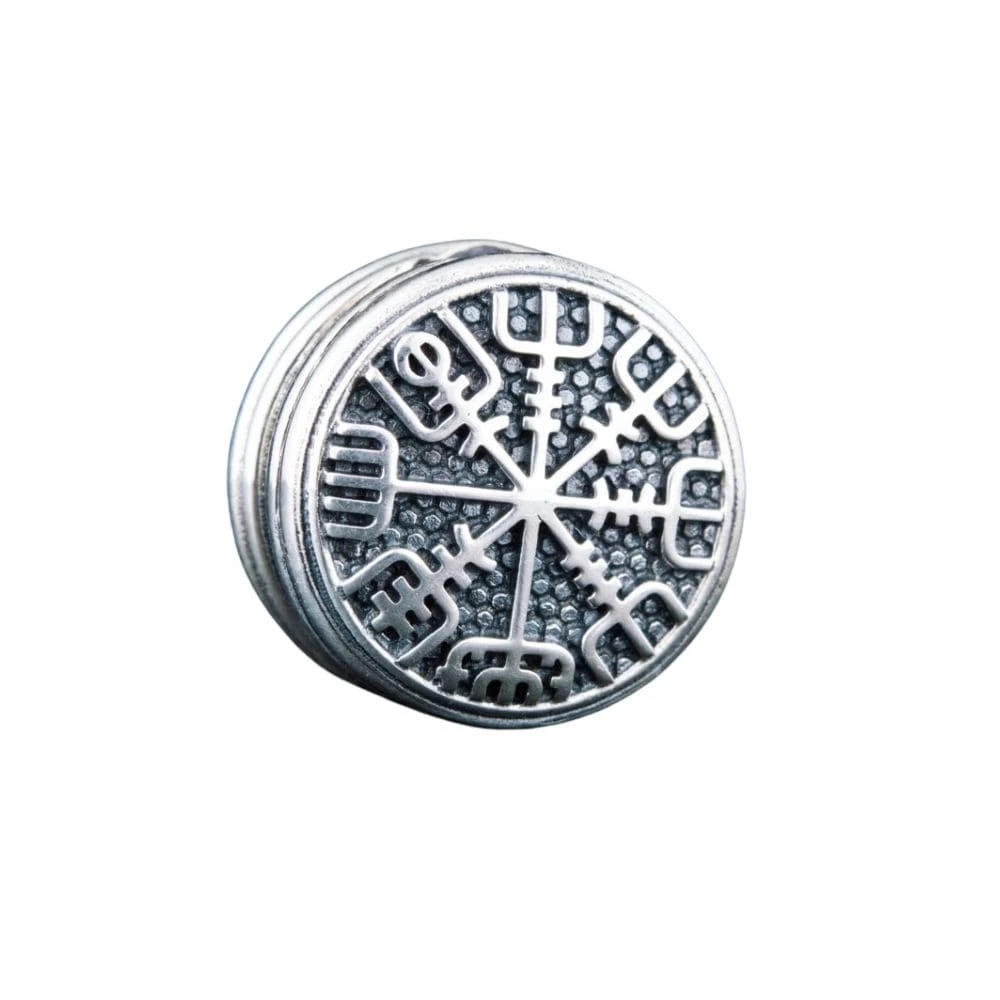Perle Viking - Perle De Barbe Vegvisir En Argent 3 Perle Viking - Perle De Barbe Vegvisir En Argent