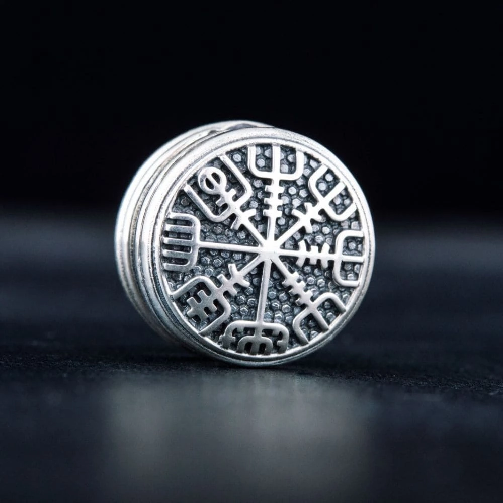 Perle Viking - Perle De Barbe Vegvisir En Argent 4 Perle Viking - Perle De Barbe Vegvisir En Argent – Image 2