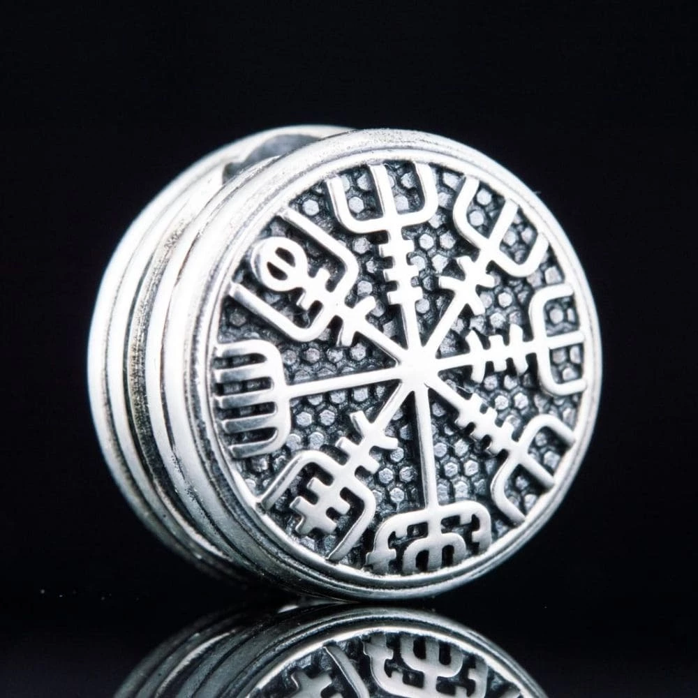 Perle Viking - Perle De Barbe Vegvisir En Argent 5 Perle Viking - Perle De Barbe Vegvisir En Argent – Image 3