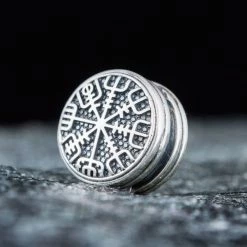 Perle Viking - Perle De Barbe Vegvisir En Argent 9 Perle Viking - Perle De Barbe Vegvisir En Argent -vêtements Soldes Magasin perle nordique boussole viking