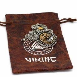 Collier Aube De Ragnarök 7 Collier Aube De Ragnarök -vêtements Soldes Magasin pochette en cuir collier viking