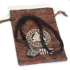 Collier Viking Marteau Mjolnir 11 Collier Viking Marteau Mjolnir -vêtements Soldes Magasin pochette pendentif marteau viking