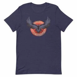 T-shirt Corbeau Viking 7 T-shirt Corbeau Viking -vêtements Soldes Magasin t shirt viking corbeau bleu