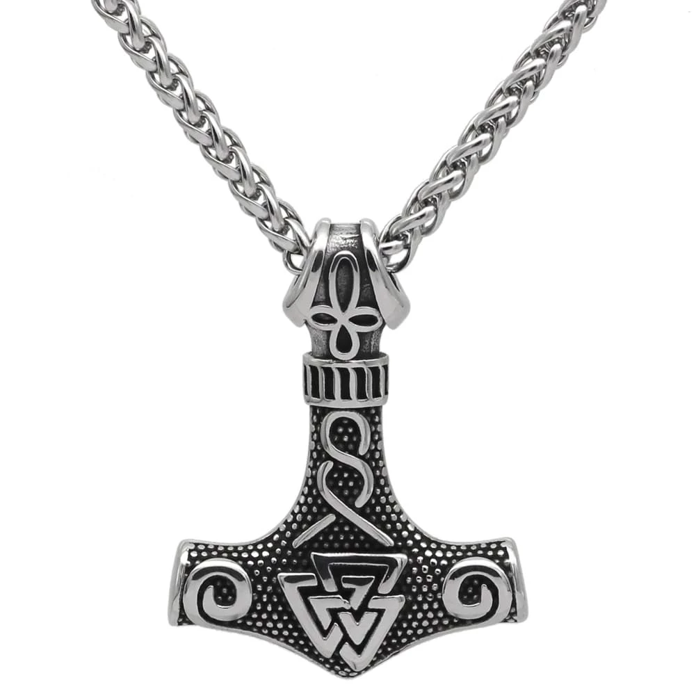 Pendentif Marteau Symbole Valknut 3 Pendentif Marteau Symbole Valknut